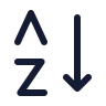 Arrange By Letters A Z icon preview