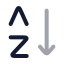 Arrangebylettersaz icon with twotone rounded style