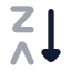 Arrangebylettersza icon with bulk rounded style