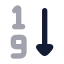 Arrangebynumbers icon with bulk rounded style