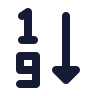 Arrange By Numbers 1 9 icon preview