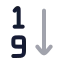 Arrangebynumbers icon with twotone rounded style