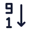 Arrangebynumbers icon with duotone standard style