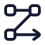 Arrange icon with stroke rounded style
