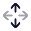 Arrowalldirection icon with duotone rounded style