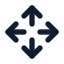 Arrow All Direction icon with stroke standard style