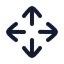 Arrowalldirection icon with stroke rounded style