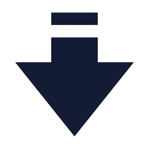 Arrow Big Down Dash Icon in Solid Sharp style