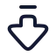 Arrowbigdowndash icon with stroke rounded style