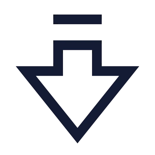 Arrow Big Down Dash Icon in Stroke Sharp style