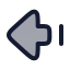 Arrowbigleftdash icon with duotone rounded style