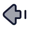 Arrow Big Left Dash icon preview