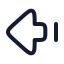 Arrowbigleftdash icon with stroke rounded style
