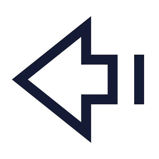 Arrow Big Left Dash Icon in Stroke Sharp style