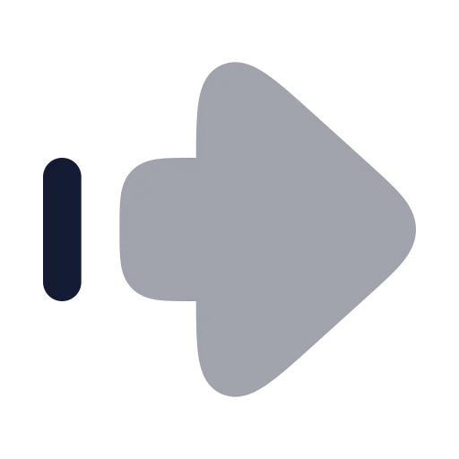 Arrow Big Right Dash Icon in Bulk Rounded style