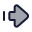 Arrowbigrightdash icon with duotone standard style