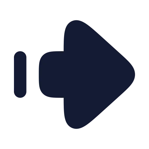 Arrow Big Right Dash Icon in Solid Rounded style
