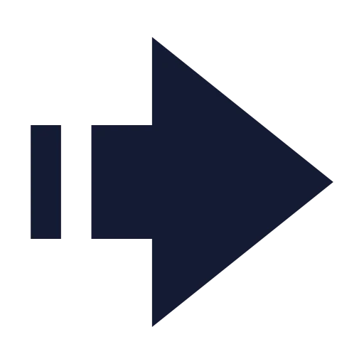 Arrow Big Right Dash Icon in Solid Sharp style