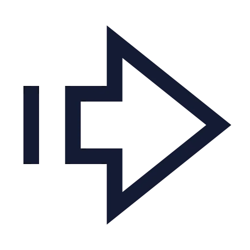 Arrow Big Right Dash Icon in Stroke Sharp style