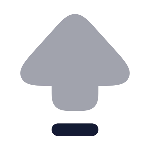 Arrow Big Up Dash Icon in Bulk Rounded style