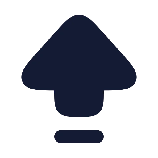 Arrow Big Up Dash Icon in Solid Rounded style