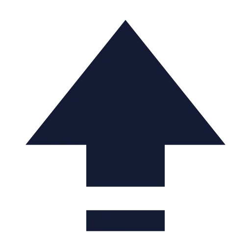 Arrow Big Up Dash Icon in Solid Sharp style