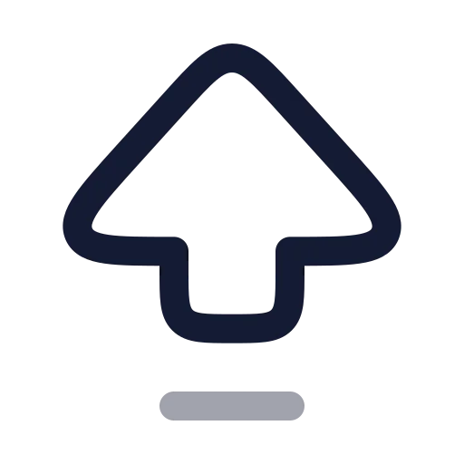 Arrow Big Up Dash Icon in Twotone Rounded style