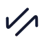 Arrowdatatransferdiagonal icon with stroke rounded style