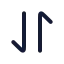 Arrowdatatransfervertical icon with stroke rounded style