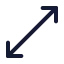 Arrowdiagonal icon with duotone standard style