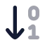 Arrowdown icon with bulk rounded style