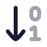 Arrow Down 0 1 icon preview