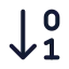 Arrowdown icon with duotone standard style