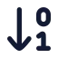 Arrowdown icon with solid rounded style