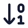 Arrow Down 0 1 icon preview