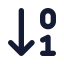 Arrowdown icon with solid standard style