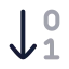 Arrowdown icon with twotone rounded style