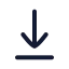 Arrowdown icon with stroke rounded style