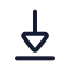 Arrowdown icon with stroke rounded style