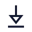 Arrowdown icon with stroke sharp style