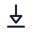 Arrowdown icon with stroke standard style