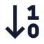 Arrowdown icon with solid sharp style