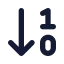 Arrowdown icon with solid standard style