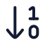 Arrowdown icon with stroke rounded style