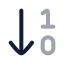 Arrowdown icon with twotone rounded style