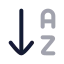 Arrowdownaz icon with twotone rounded style