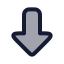 Arrowdownbig icon with duotone rounded style