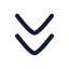 Arrowdowndouble icon with stroke rounded style