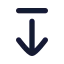 Arrowdownfromline icon with solid rounded style