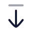 Arrowdownfromline icon with twotone rounded style